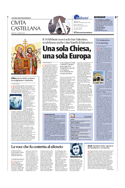 Avvenire - pagina diocesana del 12/02/2017